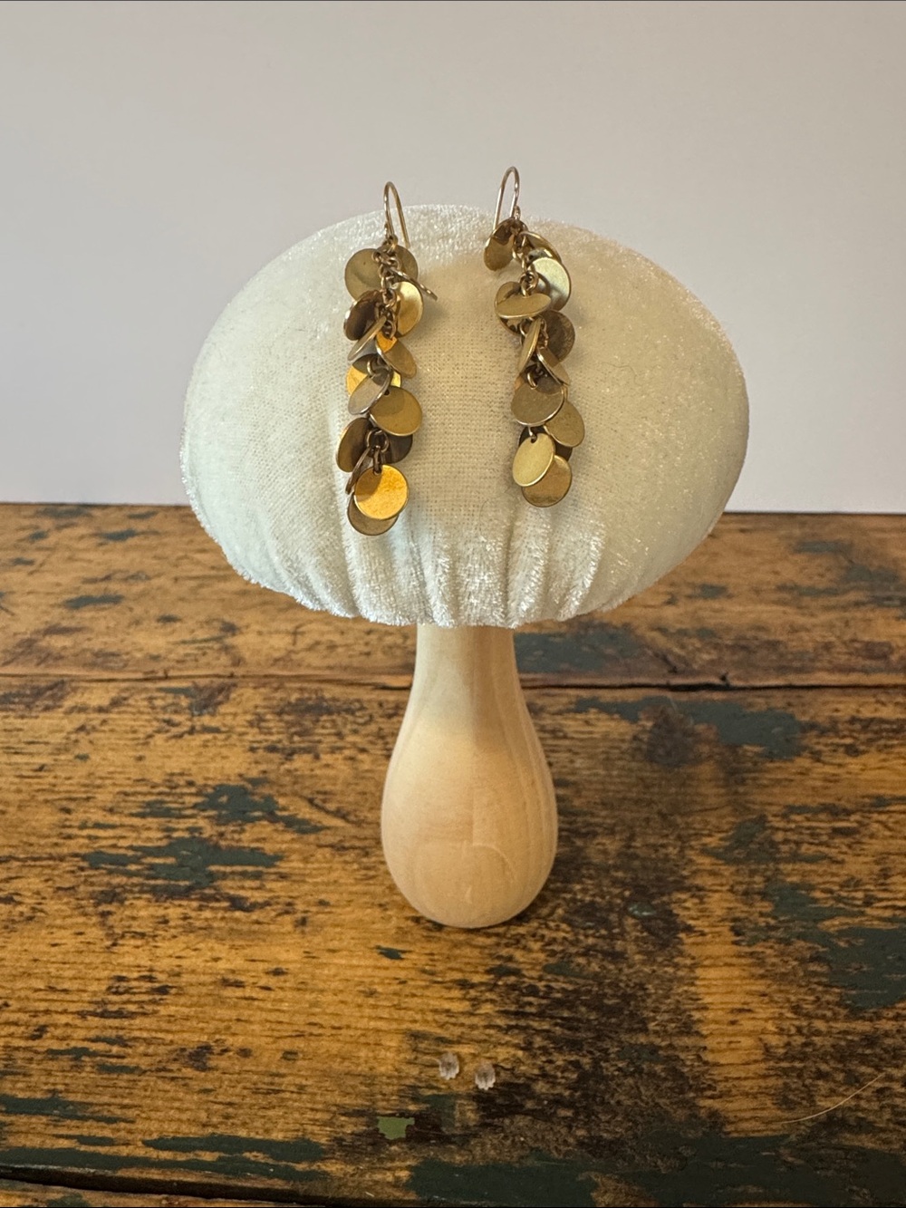 Gold Disc Cluster Drop Earrings - Women Jewelry